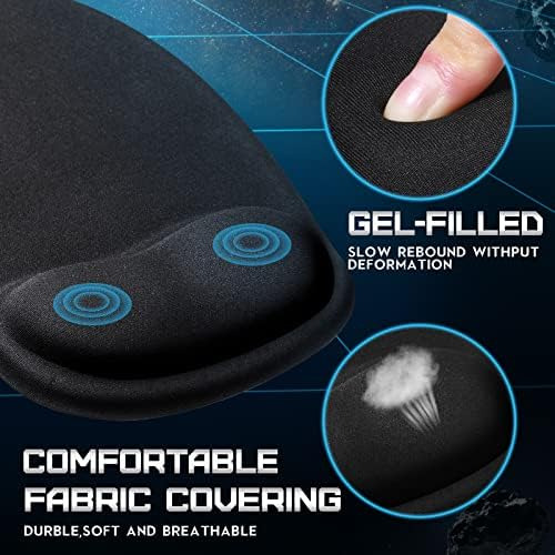 Paquete De 9 Alfombrillas De Ratón Ergonómicas Con Reposamuñ