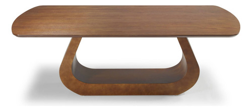 Mesa Lilith Tampo E Base De Madeira Retangular 220 X 110
