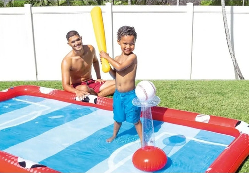 Alberca Inflable Para Niños Juegos Voli, Fut Y Béisbol 3 M