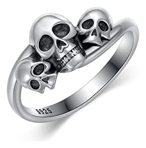 Anillo Calavera Plata Anillos Cabeza Calavera Joyeria Para M