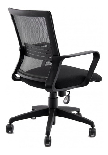Imagen 5 de 10 de Silla Oficina Indar Link Negra Colores Neumatica Ergonomica