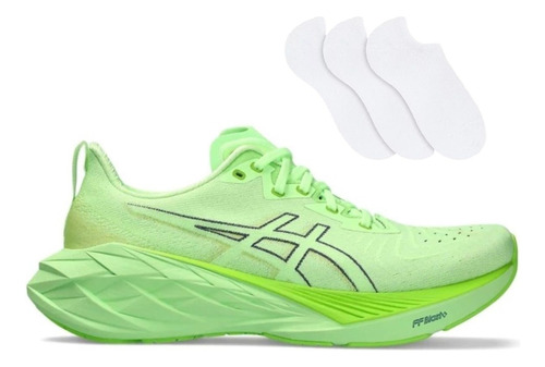 Tênis Asics Masculino Novablast 4 + 3 Pares De Meias 