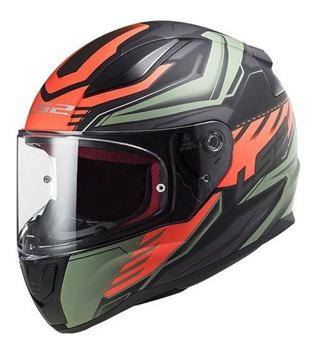 Casco Ls2 353 Rapid Gale Mate Negro/rojo/gris - Andes Motors