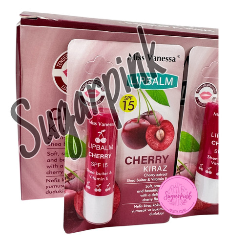 Bálsamo Labial Tipo Labello Cereza Mayoreo 24 Pz
