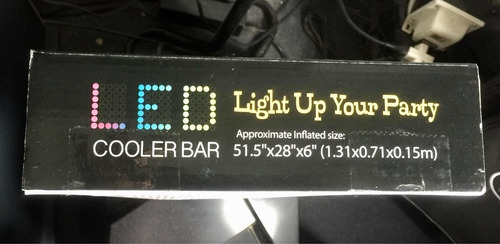 Cooler Bar Luminous Led Inflable De Piscina.