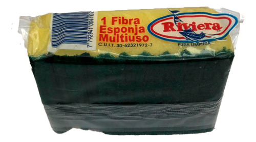 Esponja Multiuso De Cocina Pack X 12 Un Con Fibra Resistente