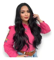Comprar Peruca Wig Fibra Premium Longa Ondulada Tamanho Da Base Regulável Tonalidade Castanho Escuro #2