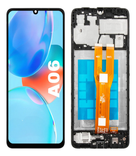 Tela Frontal Lcd Compatível A06 A065 Com Aro Premium Vivid