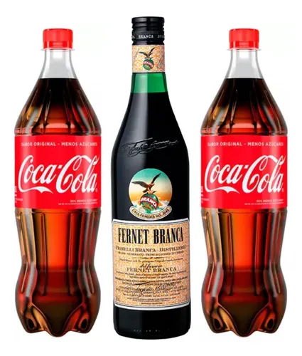Fernet Branca 750ml + 2 Coca Cola Original 1,75l