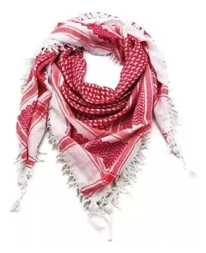 Lenço Palestino Tradicional Com Padrões Clássicos De Kufiya