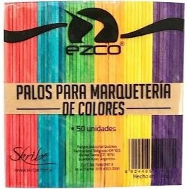 Palitos De Helado Color Para Marqueteria X250u Ezco