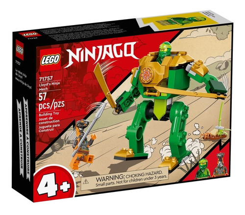 Lego Ninjago Robô Ninja De Combate Do Lloyd 57 Peças - 71757 Quantidade De Peças 57