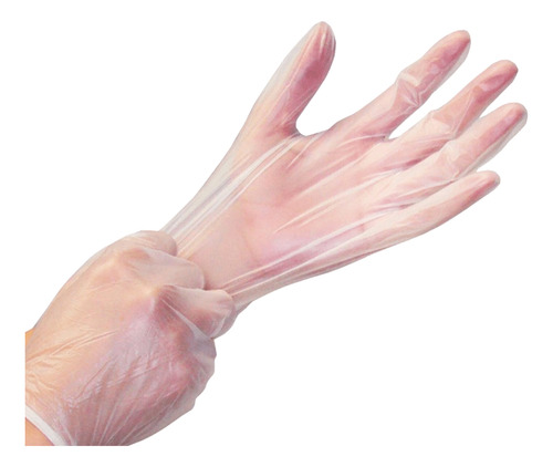 Guantes De Vinilo Transparente Talla S - Caja 100 Unidades