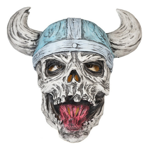 2023 Halloween Máscara De Casco Vikingo Calavera Látex Fea