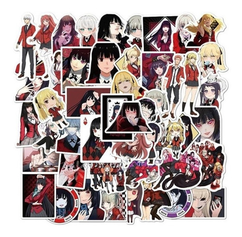Stickers Kakegurui 50 Unidades Pegatinas Kawai Anime