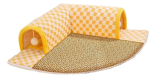 Cama Túnel Para Gatos, Centro De Juegos, Túnel Xl Amarillo