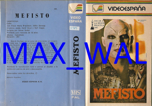 Mefisto Vhs Klaus Maria Brandauer István Szabó Klaus Mann