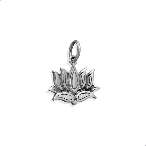 Pingente Flor De Lotus, Prata 925. India - 31903907