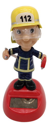 Figura De Bombero Solar Para Casa, Auto