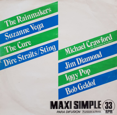 The Rainmakers, Suzanne Vega, The Cure - Maxi-simple X Lp