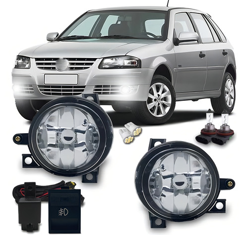 Kit Farol Auxiliar Gol Saveiro G4 2014 A 2009 2008 2007 2006