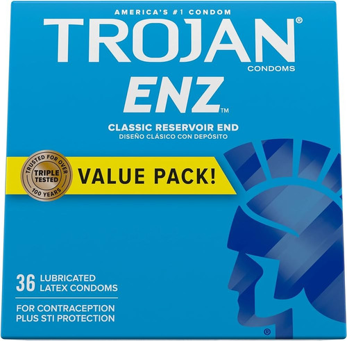 Trojano Condón Lubricado Enz 36 Usa