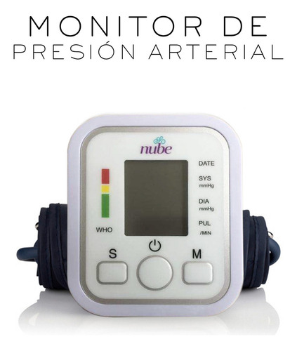 Monitor De Presion Arterial Nube Digital Automatico De Brazo Color Blanco