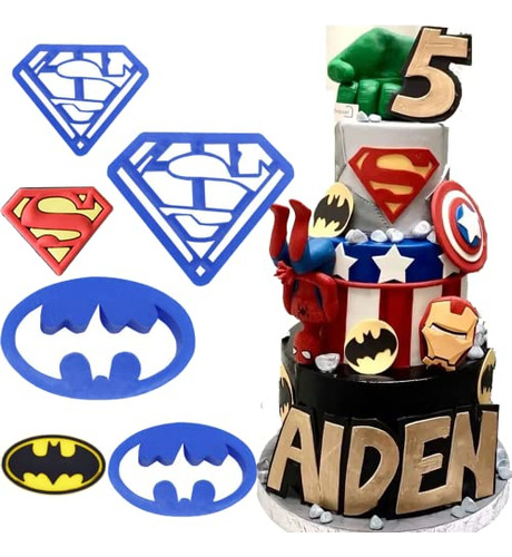 Set De 4 Galletas Con Estampado De Dibujos Animados De Super