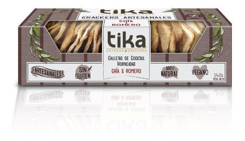 Galletas Tika Crackers Chía Caja 140 G