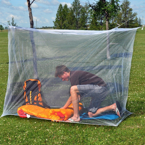 Red Mosquitero Rectangular Coghlan´s Mosquito Net Sgl White
