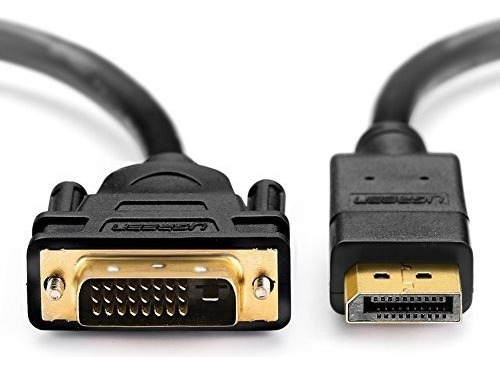 Cable Ugreen Bañado En Oro, Displayport A Dvi-d M/m 6 Ft