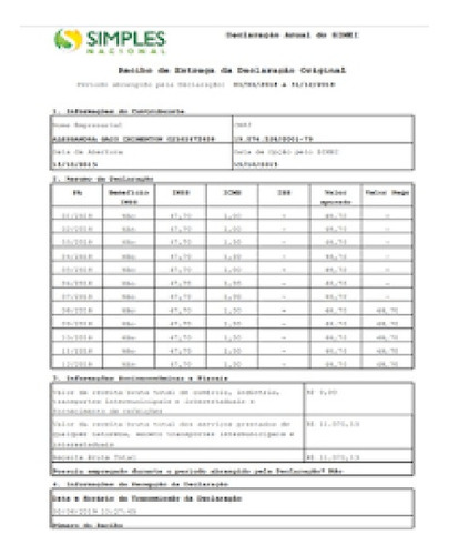 Serviço De Declaração Anual De Faturamento Do Mei - Dasn
