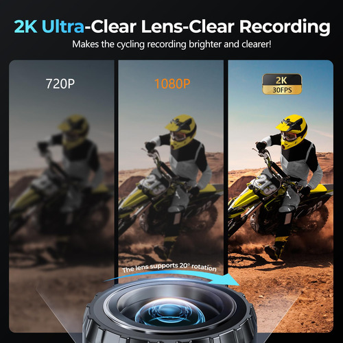 Gearelec Auriculares Bluetooth Moto Cámara 2k 2000m Mmg