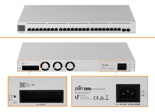 Ubiquiti 24-10g 2-sfp28-25g Req-unifi-v6.1.67 Switch Admin O