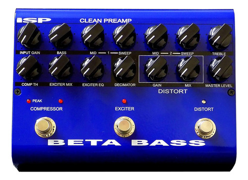 Isp Tecnologia Beta Preamplificador Bass Pedal Efecto