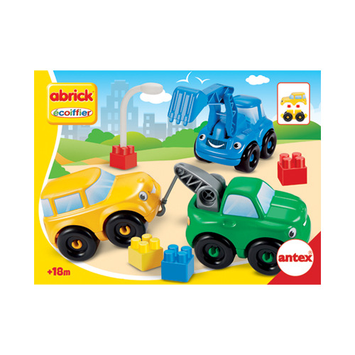 Set Autitos X3 Vehiculo Divertido Niños Auto Abrick Antex