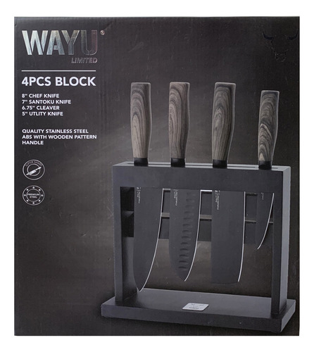Set De 4 Piezas Cuchillo + Taco Wayu