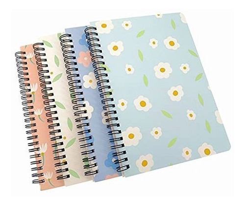 Paquete De Libretas Para Colegio 4 Pcs Estilo Flor Pequeña