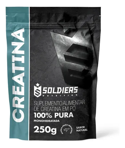 Creatina Monohidratada 250g Soldiers Nutrition 100% Pura Importad...