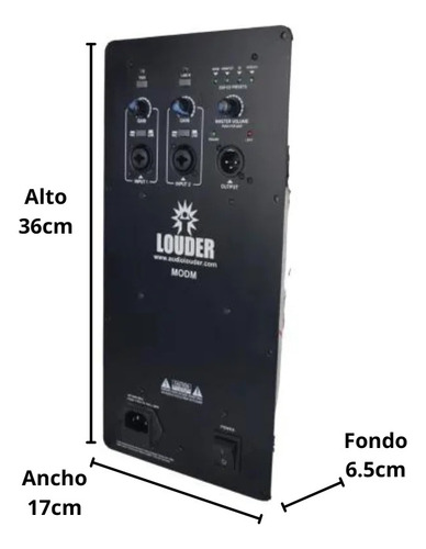 Modulo Amplificado Dsp Para Bafles Alta Potencia Bluetooth Negro 300 W