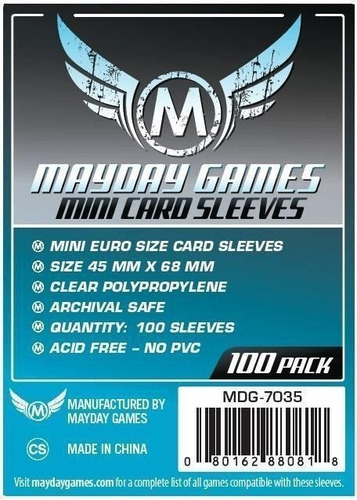 Funda Mica Cartas Mayday 45 X 68 Mm Mini Euro Standard 100 P