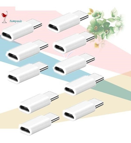3x Adaptador Micro Usb A Tipo Usb-c Macho Conector 3.1 Carga
