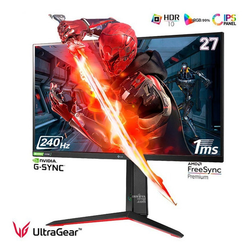 Imagen 4 de 10 de Monitor LG 27gp750 27' Ips 240hz 1ms Gsync Fsync Hdr10 Sf8