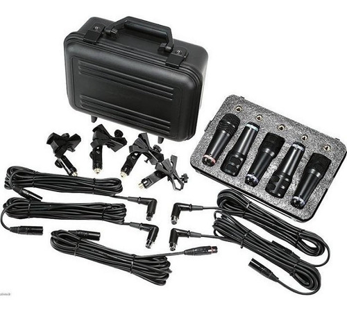 Kit Micrófonos Batería Peavey Pvm Dms-5 Percusión Estuche