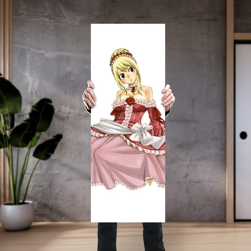 Cuadro Grande 30x80 Cm Fairy Tail Lucy Vestido Animeras