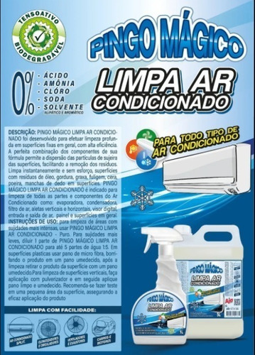 Imagem 3 de 3 de Limpa Ar Condicionado 1 L Para Todo Tipo De Ar Condicionado