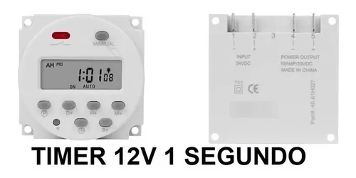 Timer Rele Temporizador Progr Continua Digital 12v - OFA Ambiental