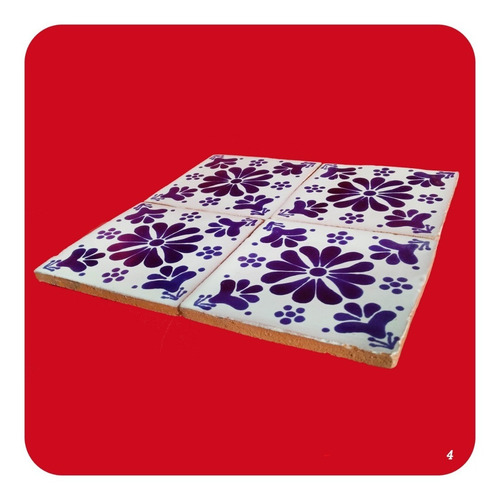 Imagen 4 de 4 de Azulejo 1 Metro Cuadrado Talavera Poblana Mosaico M4 Zlj