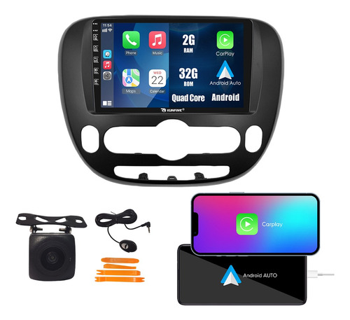 Radio Estéreo Android Para Kia Soul 2014-2017 At 2+32g