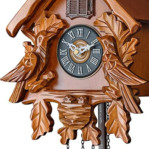 Timegear Reloj De Cuco Con Modo Nocturno, Pájaro Cantor, Dec